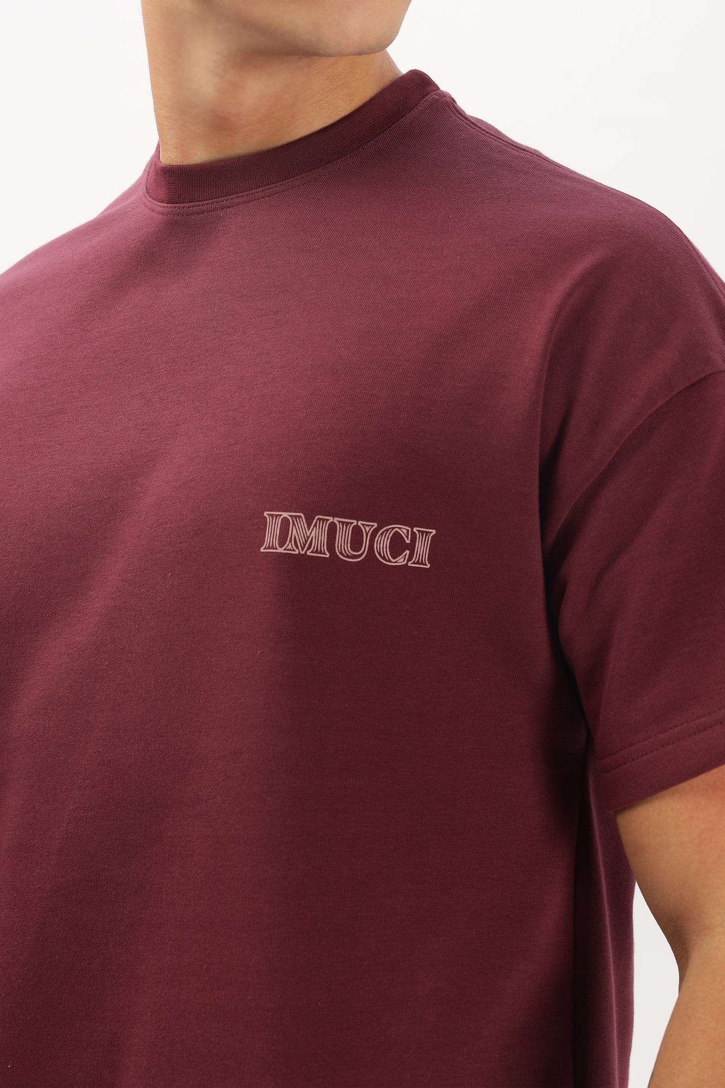Oversized Boxy Fit Cropped Length GREEKGODDESS Tees (GRAPEWINE)