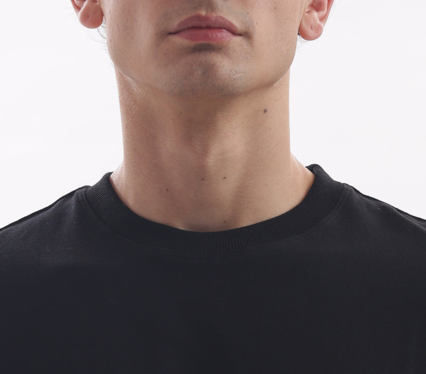 Oversized Boxy Fit Cropped T-Shirt (Carbon Black)