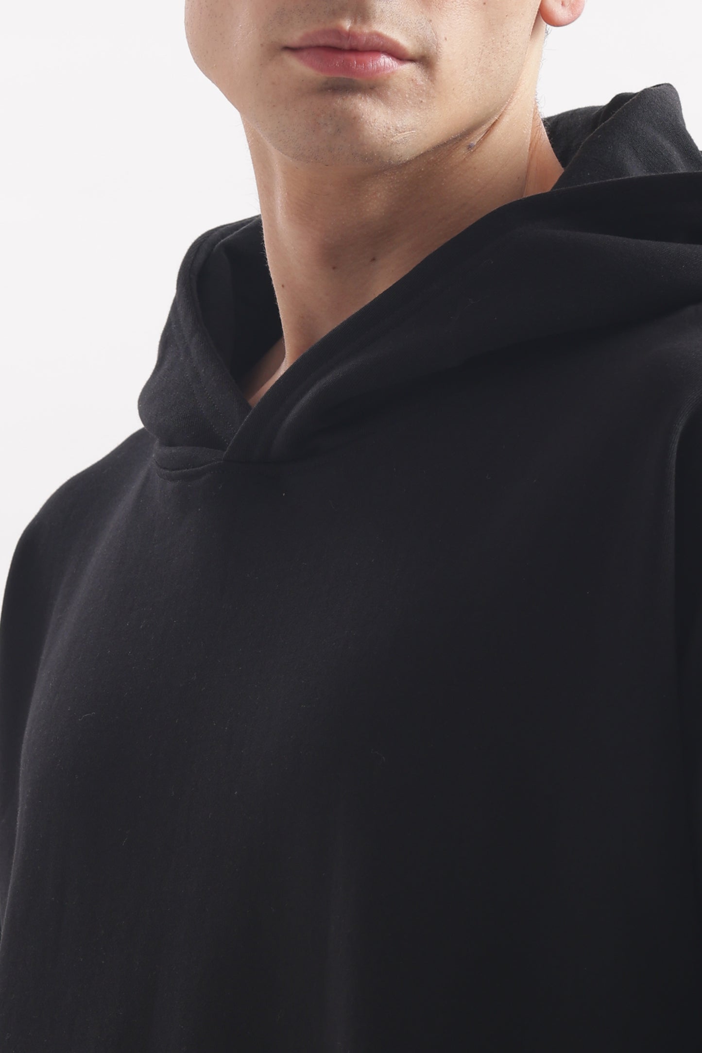 Heavyweight Oversized Baggy Hoodie – Boxy Fit (Jet Black)