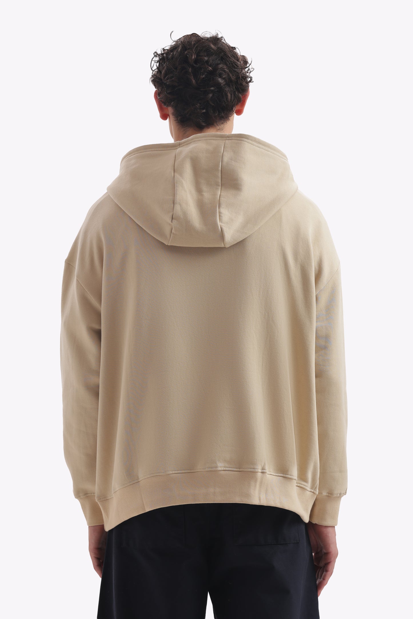 Heavyweight Oversized Baggy Hoodie – Boxy Fit (Sand Beige)