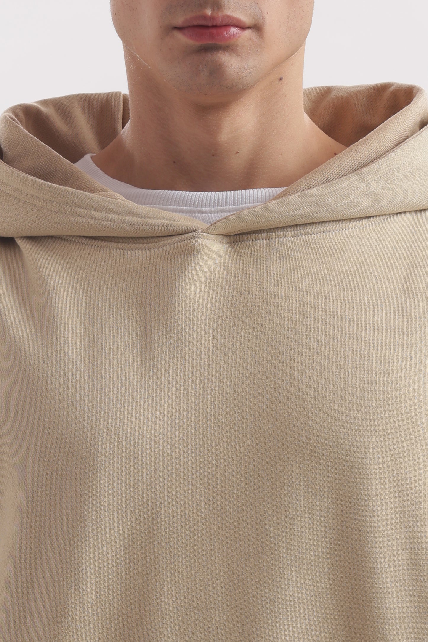 Heavyweight Oversized Baggy Hoodie – Boxy Fit (Sand Beige)