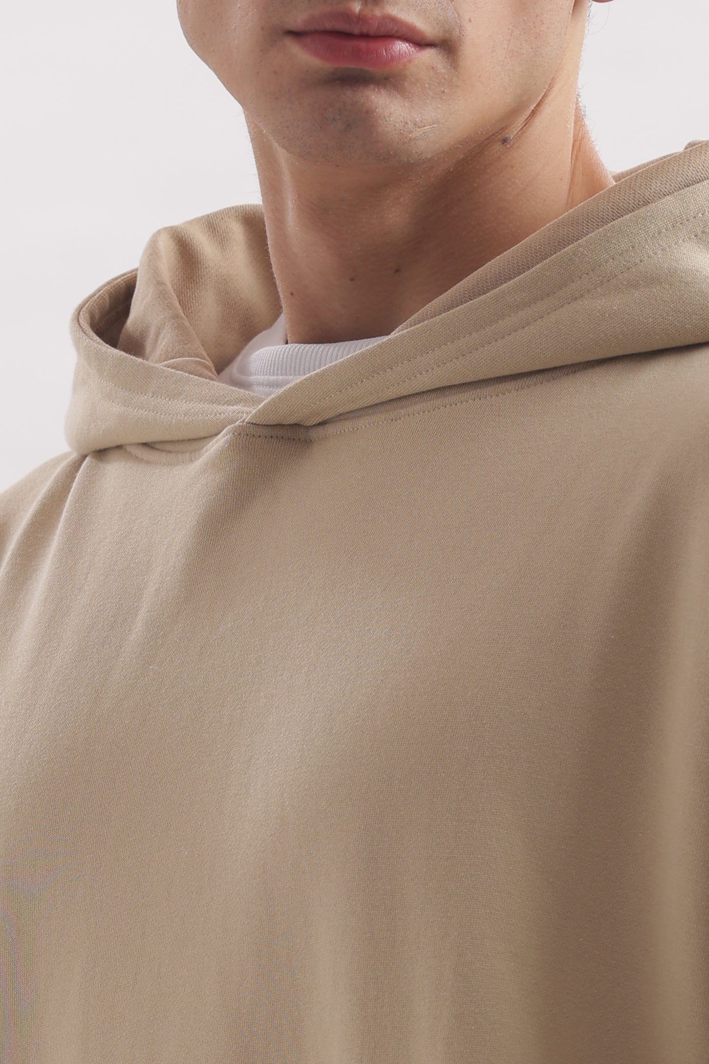 Heavyweight Oversized Baggy Hoodie – Boxy Fit (Sand Beige)