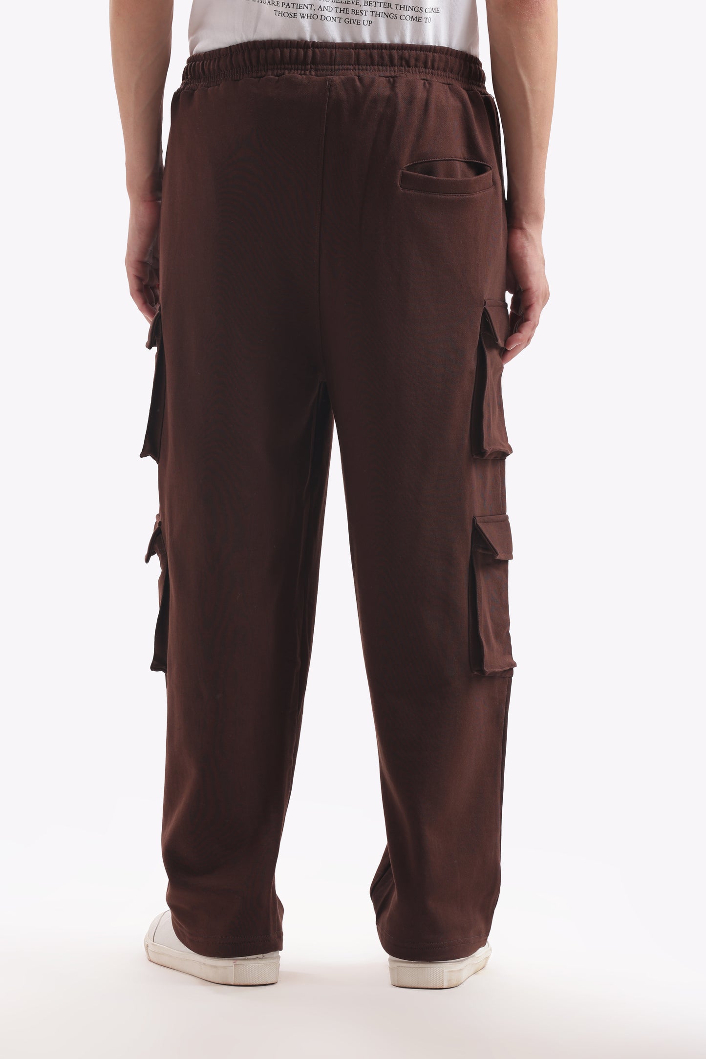 Baggy Fit Cargo Joggers (Espresso Brown)