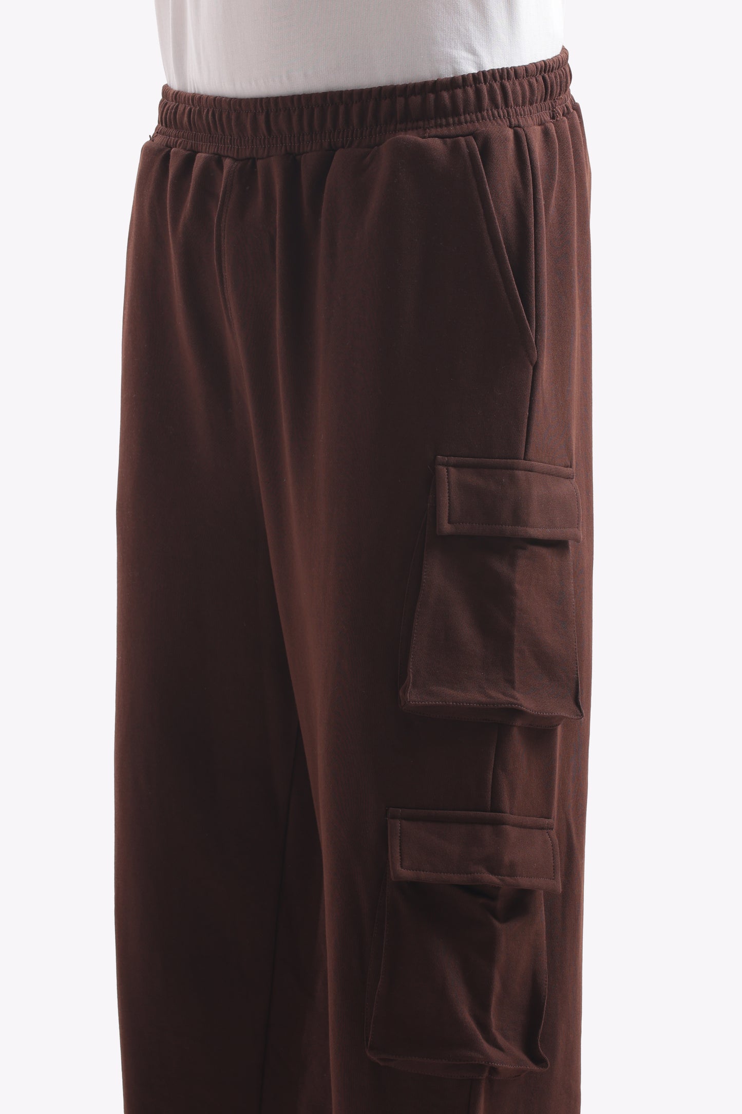 Baggy Fit Cargo Joggers (Espresso Brown)