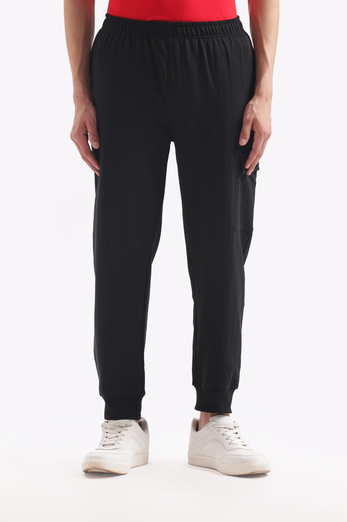 Regular Narrow Fit Heavy Weight Joggers (Carbon Black)