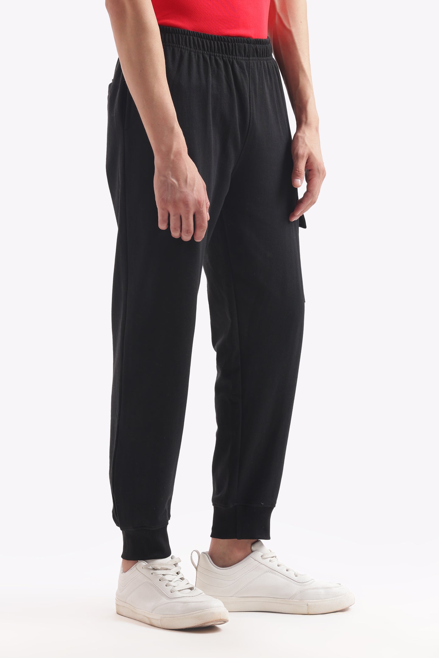 Regular Narrow Fit Heavy Weight Joggers (Carbon Black)