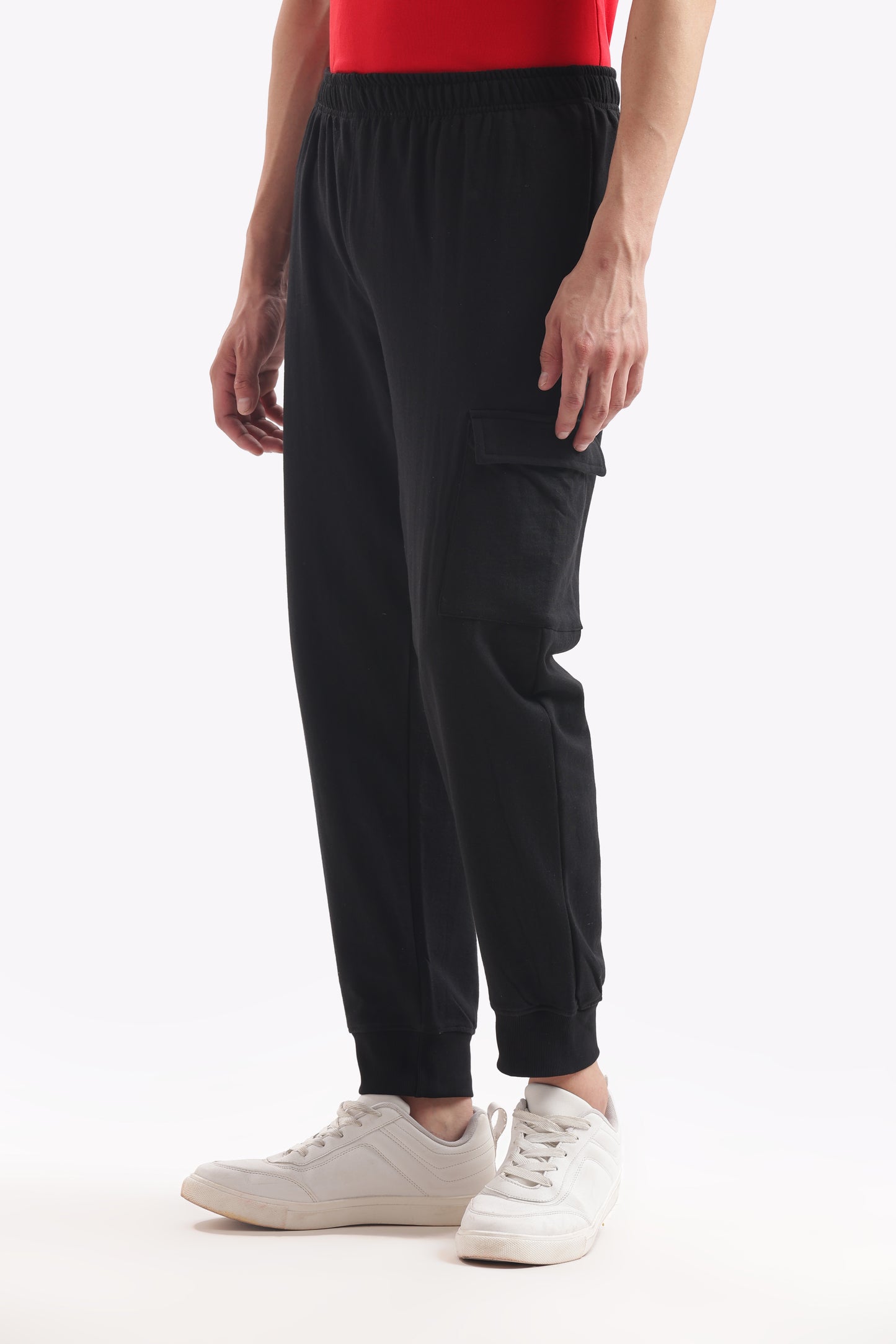 Regular Narrow Fit Heavy Weight Joggers (Carbon Black)
