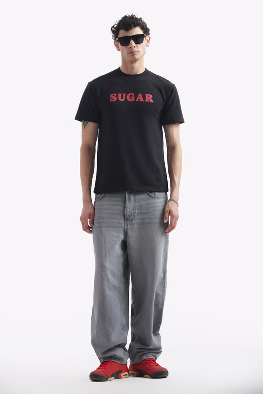 Regular Boxy Fit Sugar Tees (Jet Black)