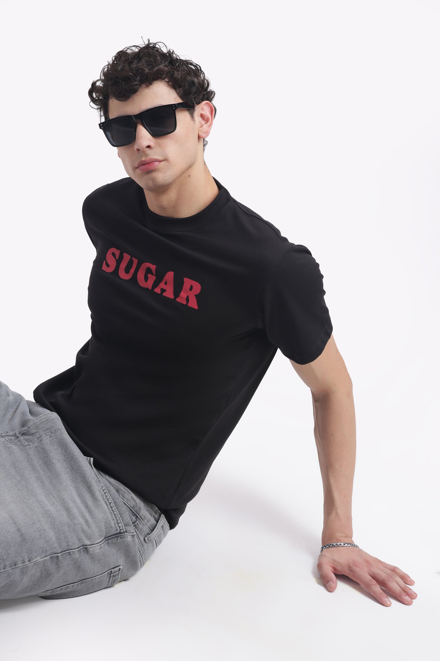 Regular Boxy Fit Sugar Tees (Jet Black)