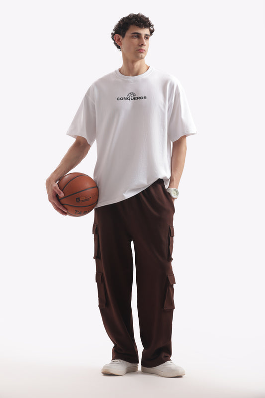 Baggy Fit Cargo Joggers (Espresso Brown)