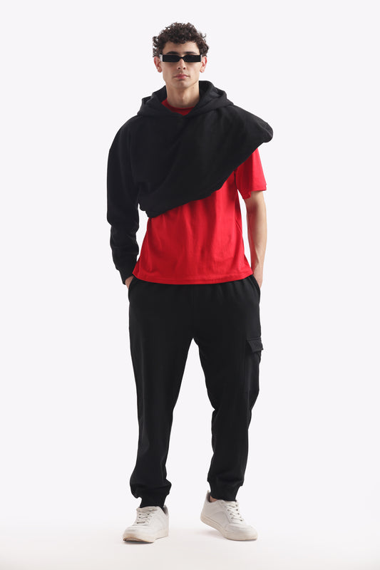 Regular Narrow Fit Heavy Weight Joggers (Carbon Black)