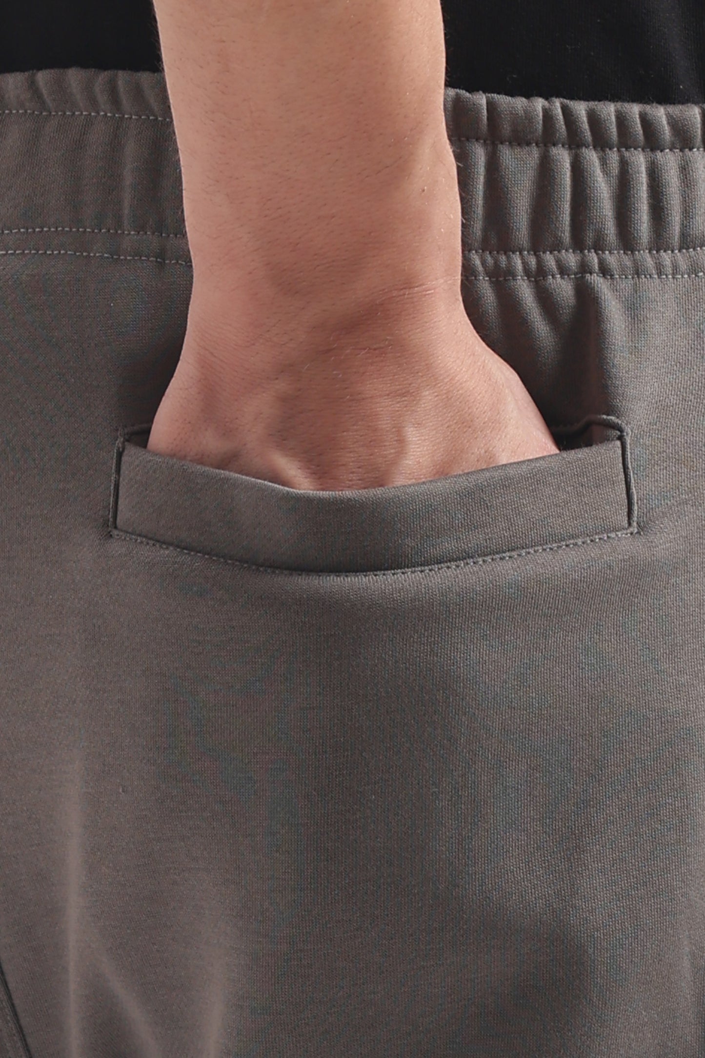 Regular Narrow Fit Heavy Weight Joggers (Smoke Gray)