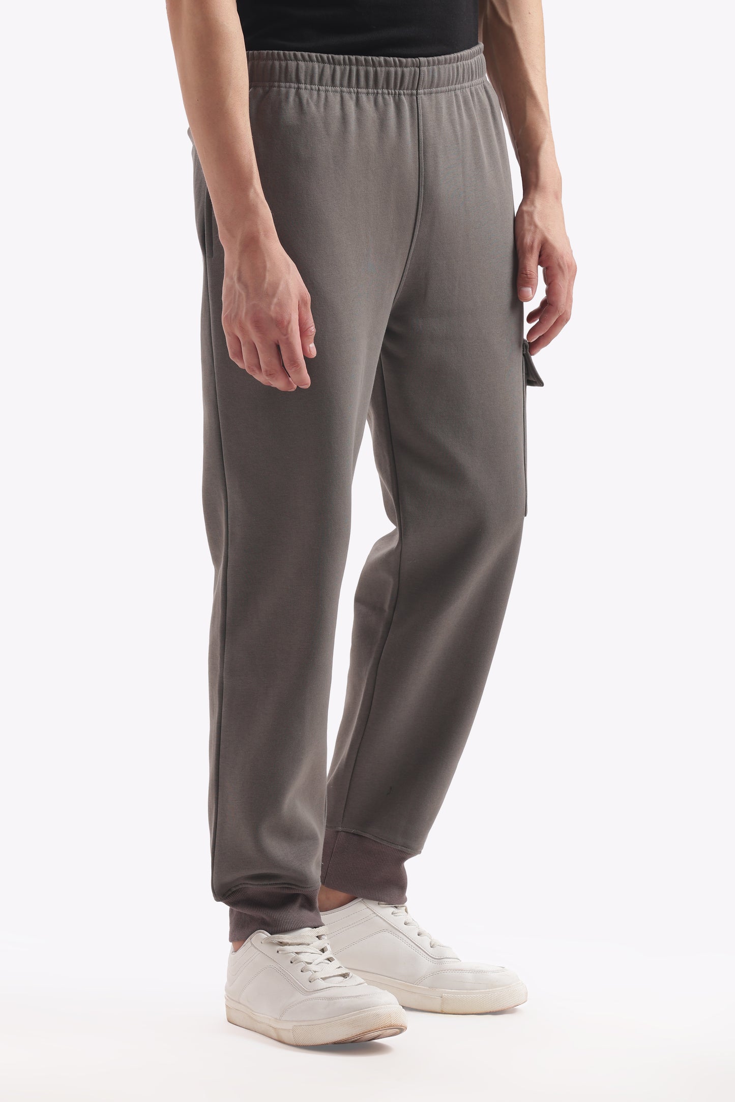 Regular Narrow Fit Heavy Weight Joggers (Smoke Gray)