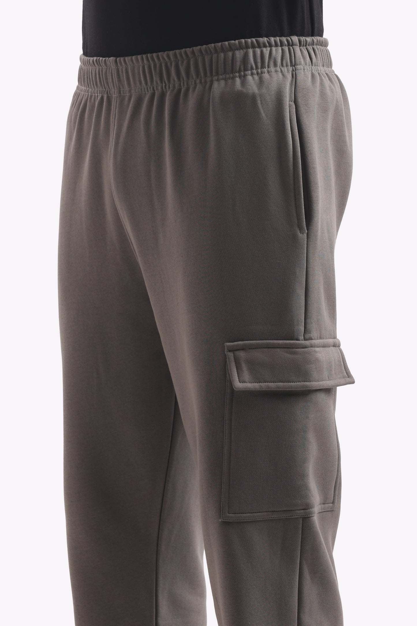 Regular Narrow Fit Heavy Weight Joggers (Smoke Gray)