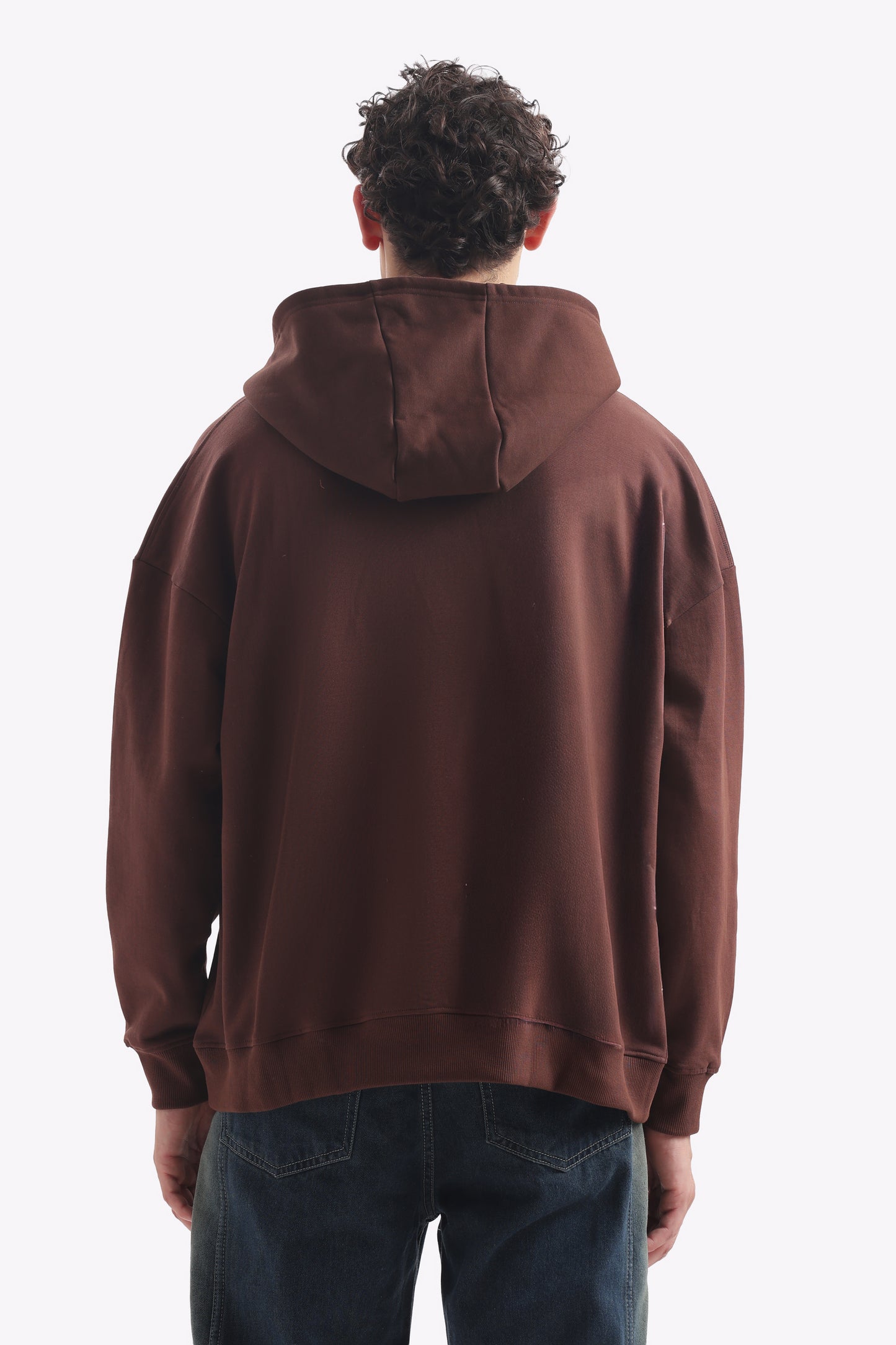Heavyweight Oversized Baggy Hoodie – Boxy Fit (Mocha Brown)
