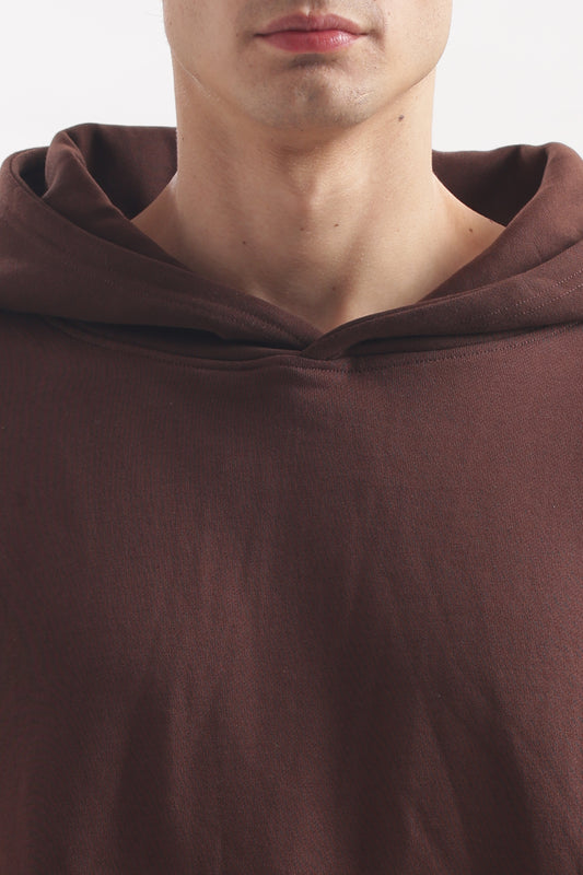 Heavyweight Oversized Baggy Hoodie – Boxy Fit (Mocha Brown)