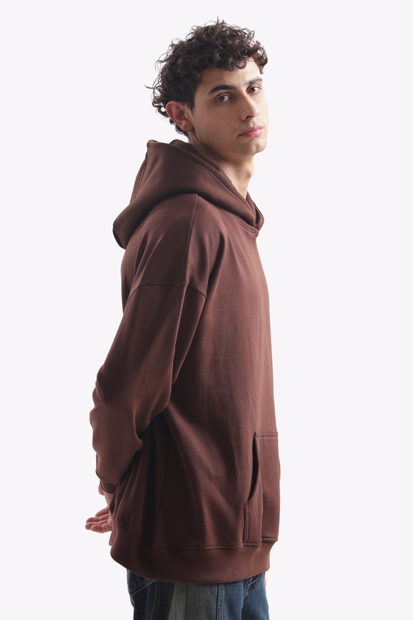 Heavyweight Oversized Baggy Hoodie – Boxy Fit (Mocha Brown)