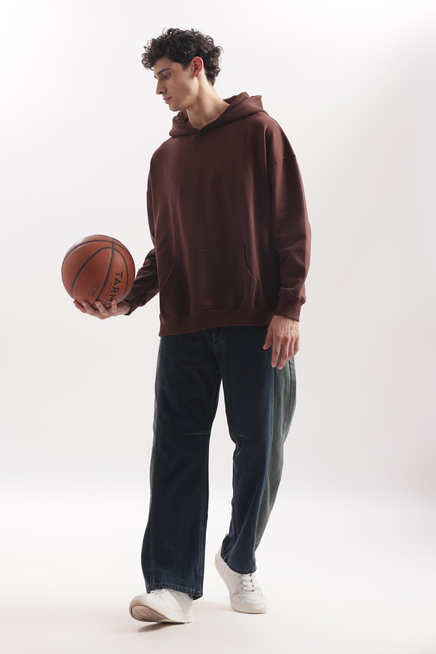 Heavyweight Oversized Baggy Hoodie – Boxy Fit (Mocha Brown)